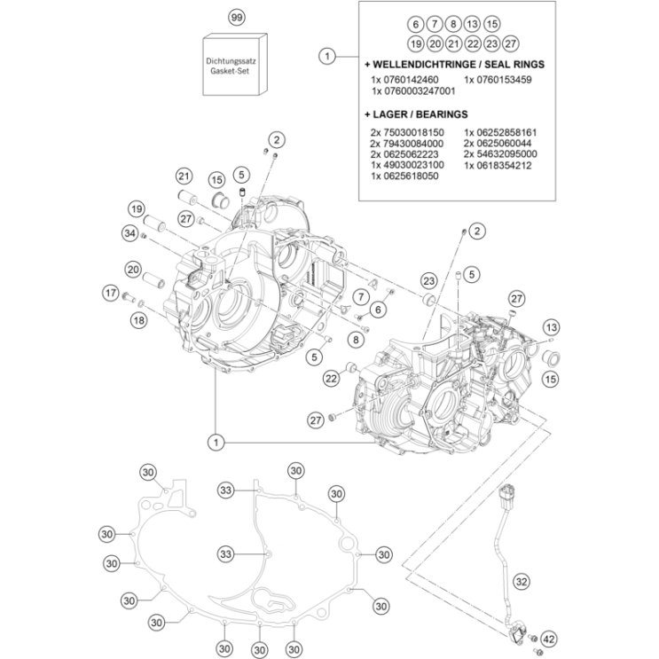 VUE ECLATEE CARTER MOTEUR HUSQVARNA 701 ENDURO 2026