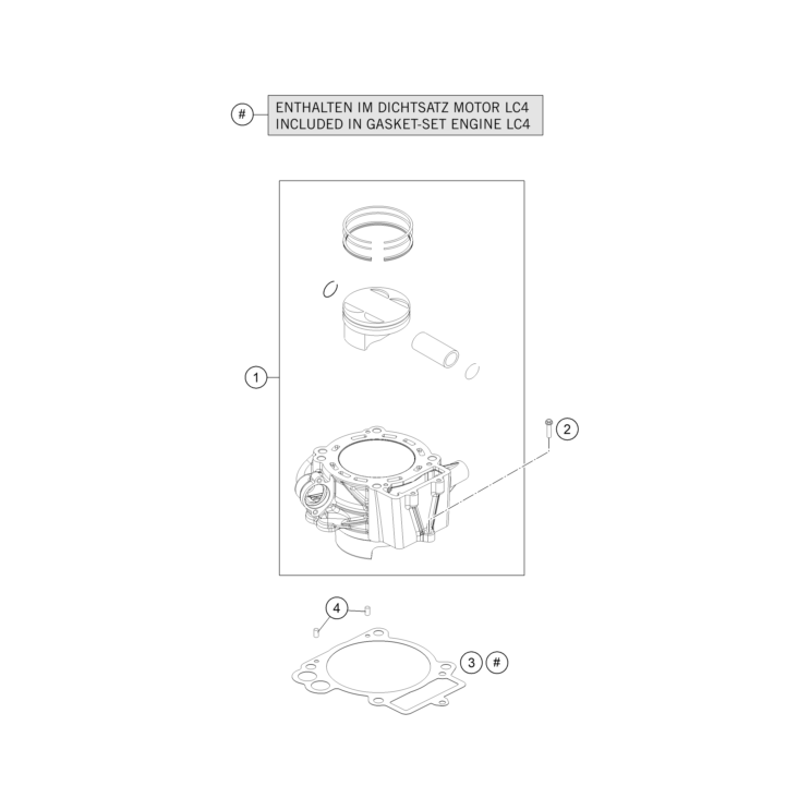 VUE ECLATEE CYLINDRE HUSQVARNA 701 ENDURO 2026