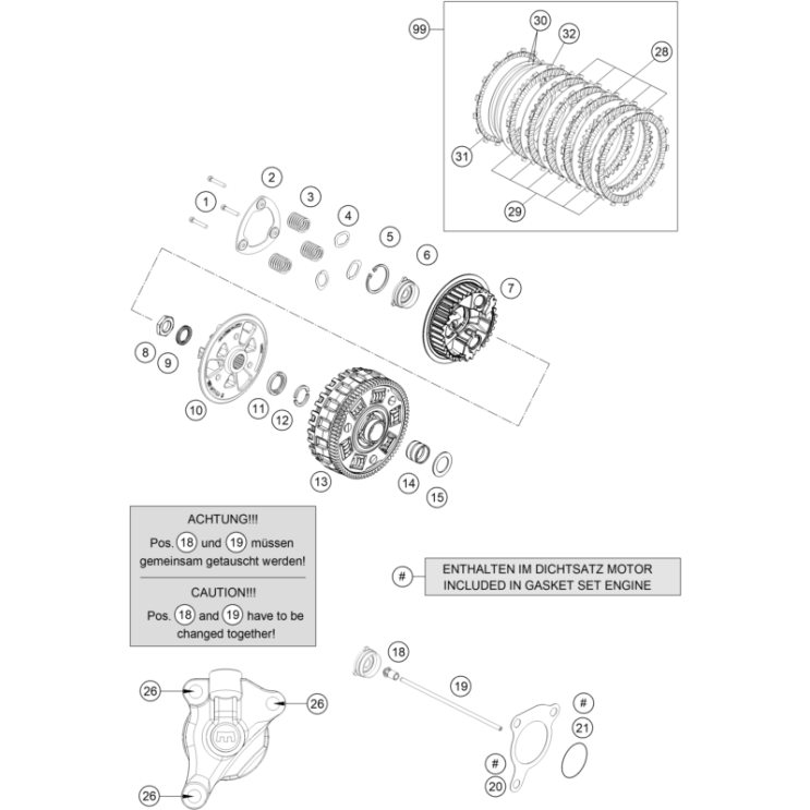 VUE ECLATEE EMBRAYAGE HUSQVARNA 701 ENDURO 2026