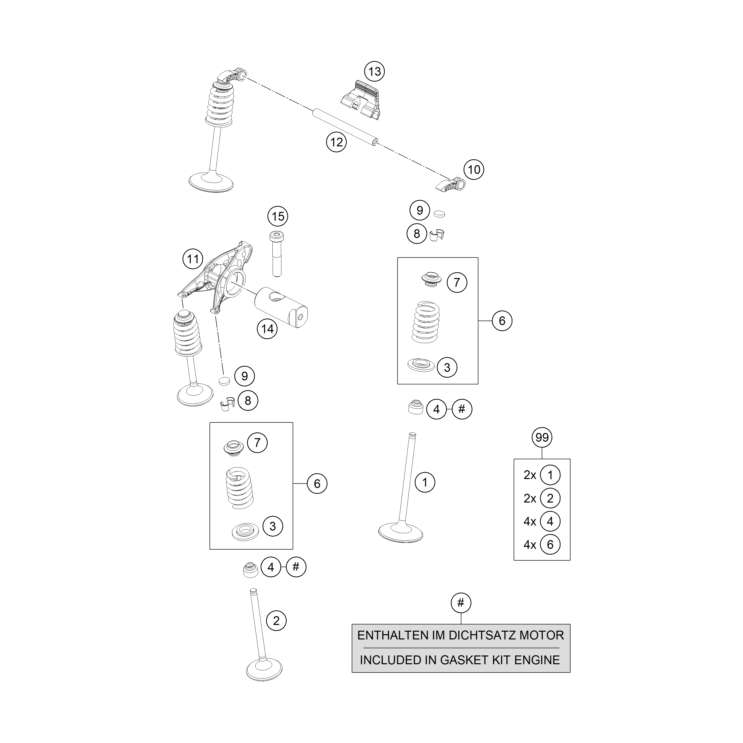 VUE ECLATEE GUIDE DE SOUPAPES HUSQVARNA 701 ENDURO 2026