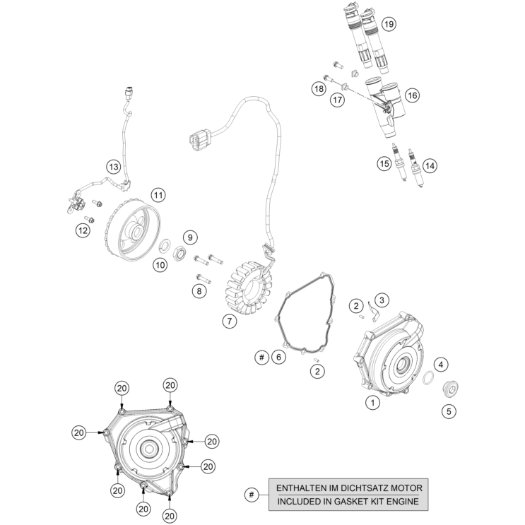 VUE ECLATEE ALLUMAGE HUSQVARNA 701 ENDURO 2026