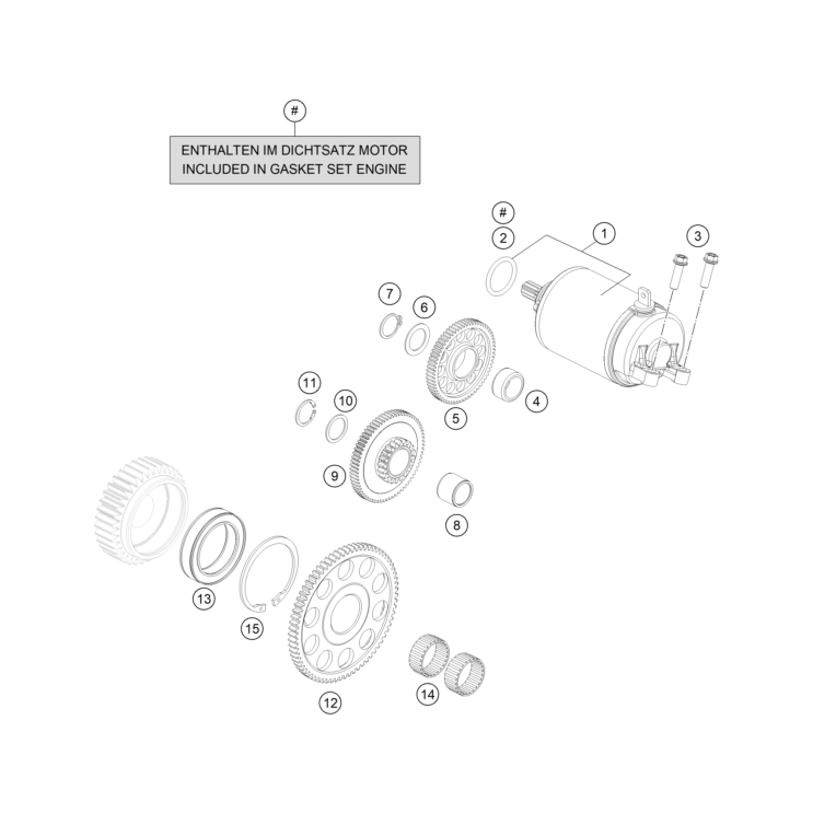 VUE ECLATEE DEMARREUR HUSQVARNA 701 ENDURO 2026