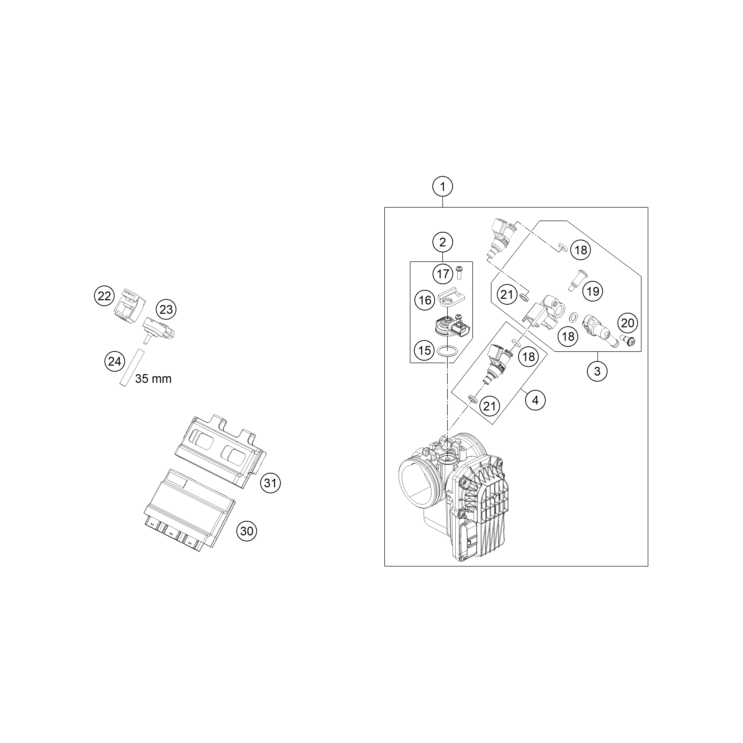 VUE ECLATEE CORPS D’INJECTION HUSQVARNA 701 ENDURO 2026
