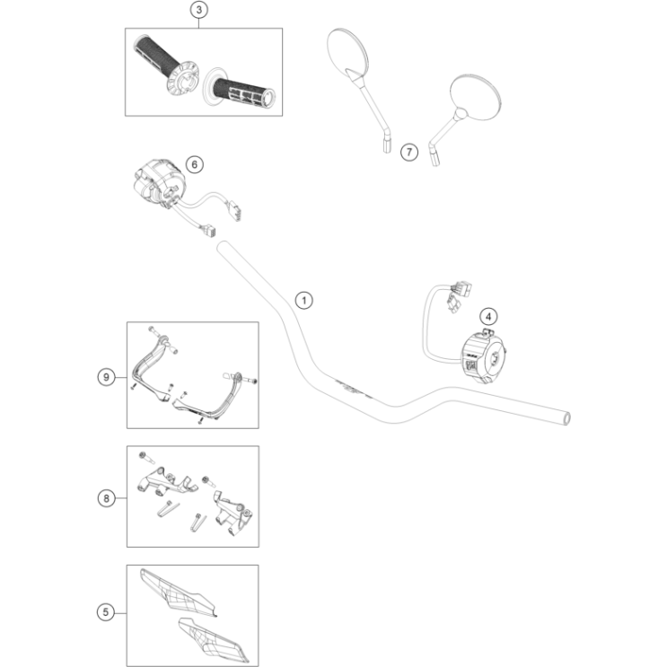 VUE ECLATEE GUIDON, ARMATURES HUSQVARNA 701 SM 2026