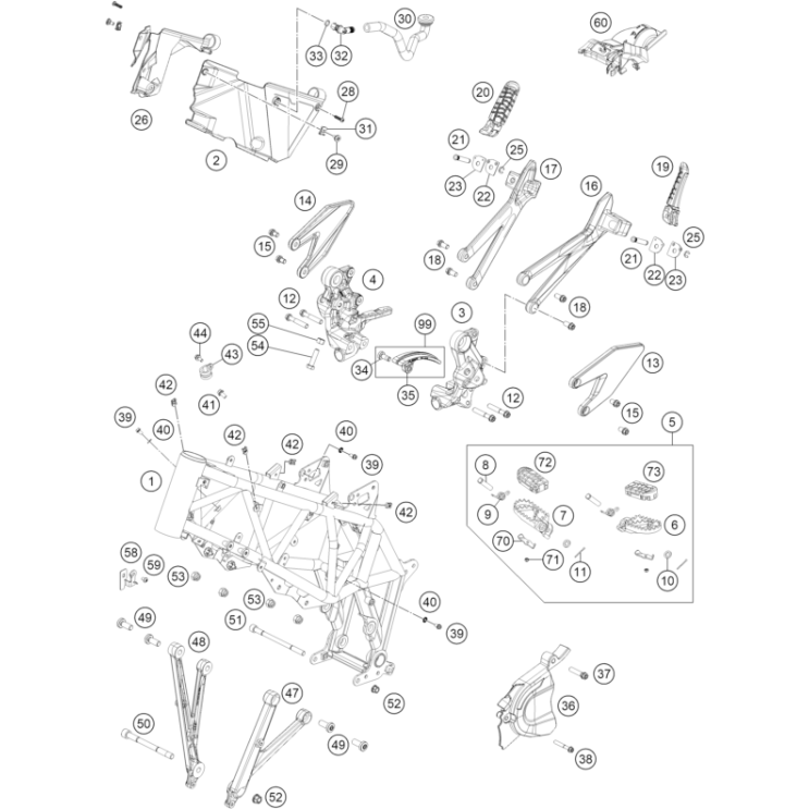 VUE ECLATEE CADRE HUSQVARNA 701 SM 2026