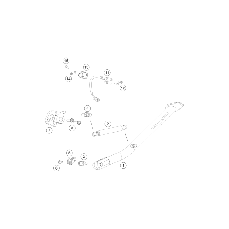 VUE ECLATEE BEQUILLE LATERALE / BEQUILLE CENTRALE HUSQVARNA 701 SM 2026