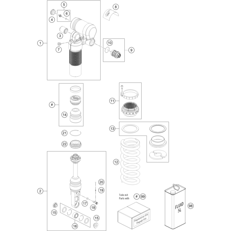 VUE ECLATEE AMORTISSEUR ECLATE HUSQVARNA 701 SM 2026