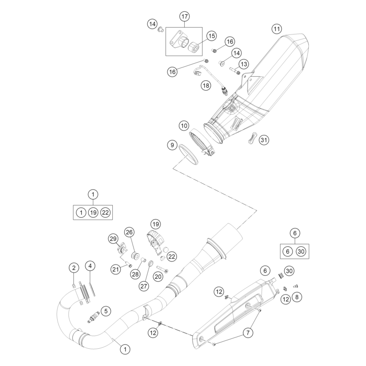 VUE ECLATEE ECHAPPEMENT HUSQVARNA 701 SM 2026