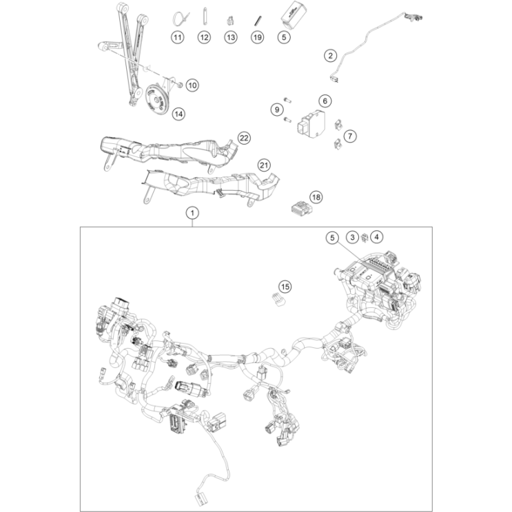 VUE ECLATEE FAISCEAU ELECTRIQUES HUSQVARNA 701 SM 2026