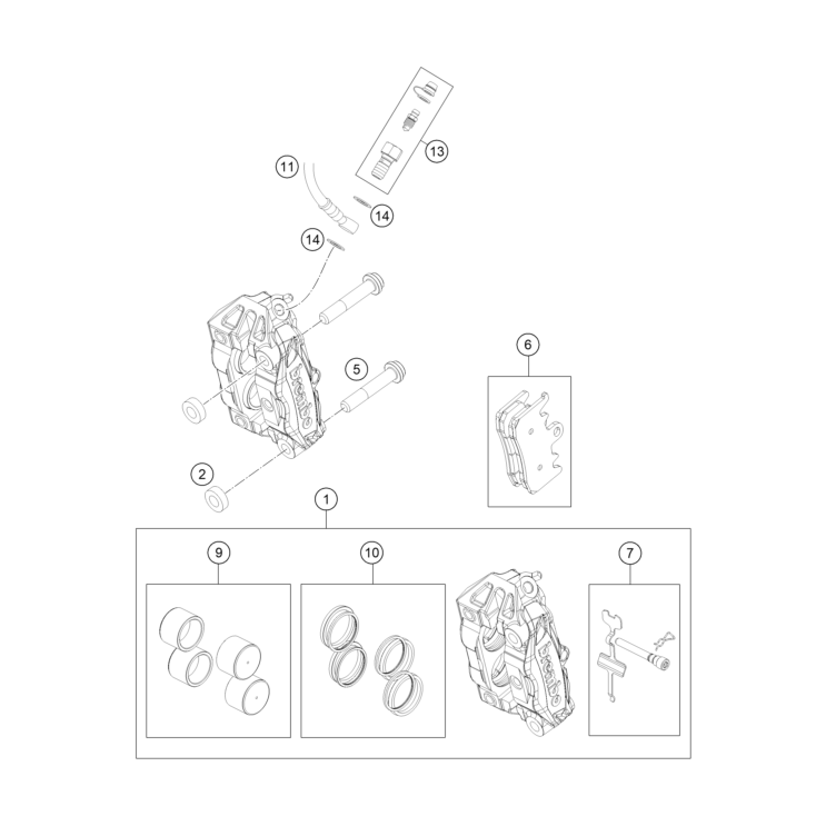 VUE ECLATEE ETRIER DE FREIN AVANT HUSQVARNA 701 SM 2026