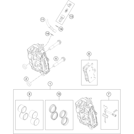 VUE ECLATEE ETRIER DE FREIN...