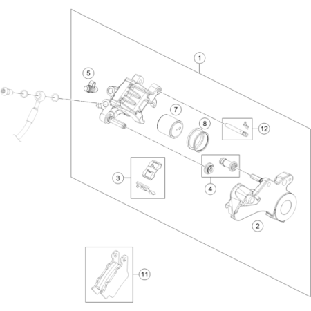 VUE ECLATEE ETRIER DE FREIN...