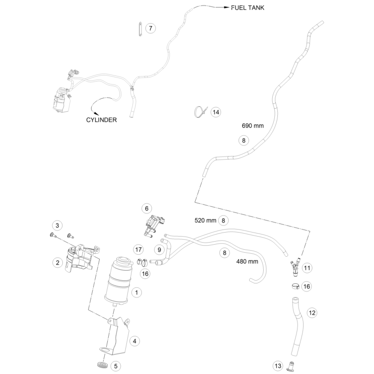 VUE ECLATEE FILTRE ANTI-POLLUTION HUSQVARNA 701 SM 2026