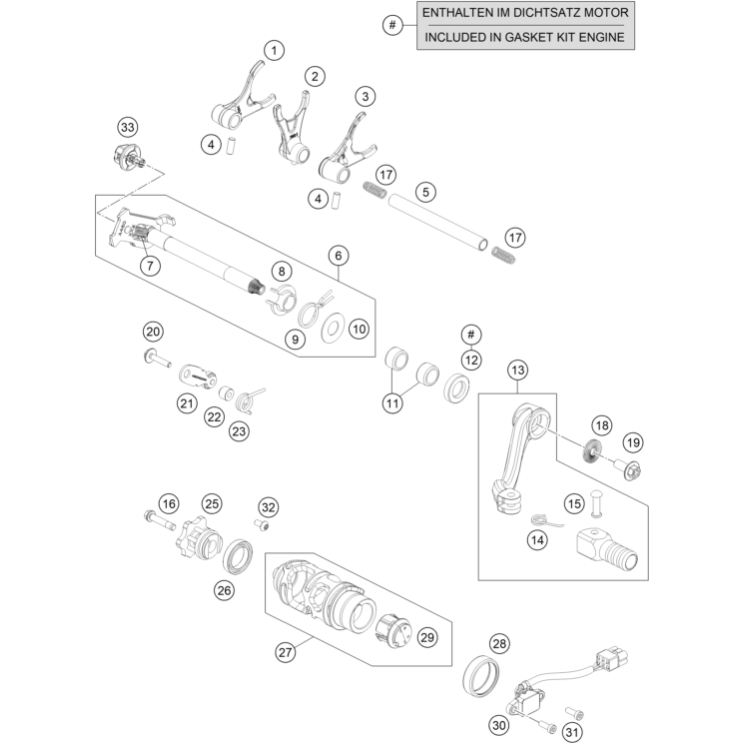 VUE ECLATEE MECANISME DE SELECTION HUSQVARNA 701 SM 2026