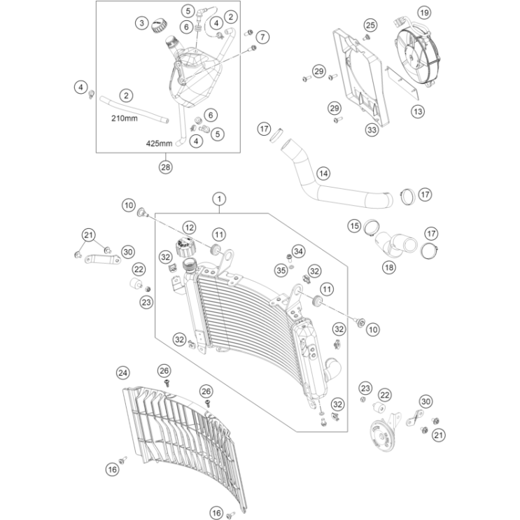VUE ECLATEE RADIATEURS HUSQVARNA 701 SM 2026