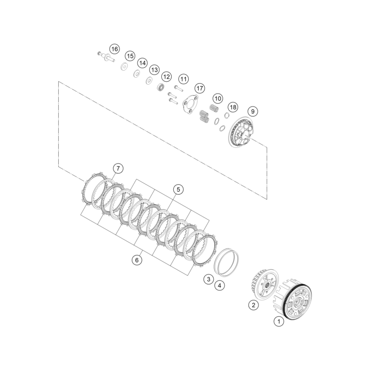 VUE ECLATEE EMBRAYAGE HUSQVARNA 401 SVARTPILEN 2025