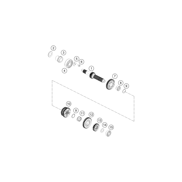 VUE ECLATEE BOITE DE VITESSE I - ARBRE PRIMAIRE HUSQVARNA 401 SVARTPILEN 2025
