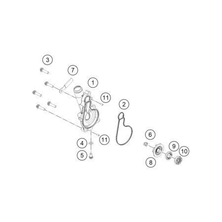 VUE ECLATEE POMPE A EAU...