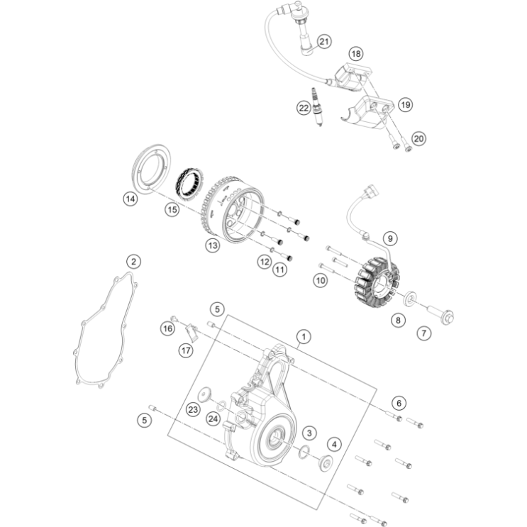 VUE ECLATEE ALLUMAGE HUSQVARNA 401 SVARTPILEN 2025