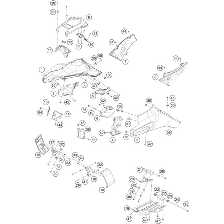 VUE ECLATEE CARENAGES HUSQVARNA 401 SVARTPILEN 2025