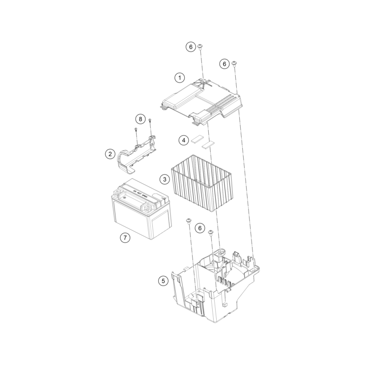 VUE ECLATEE BATTERIE HUSQVARNA 401 SVARTPILEN 2025
