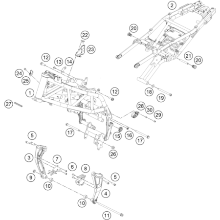 VUE ECLATEE CADRE HUSQVARNA...