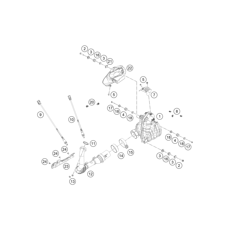 VUE ECLATEE ECHAPPEMENT HUSQVARNA 401 VITPILEN 2025