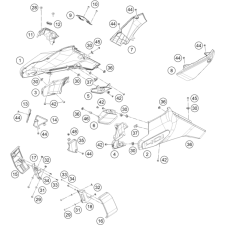VUE ECLATEE CARENAGES...
