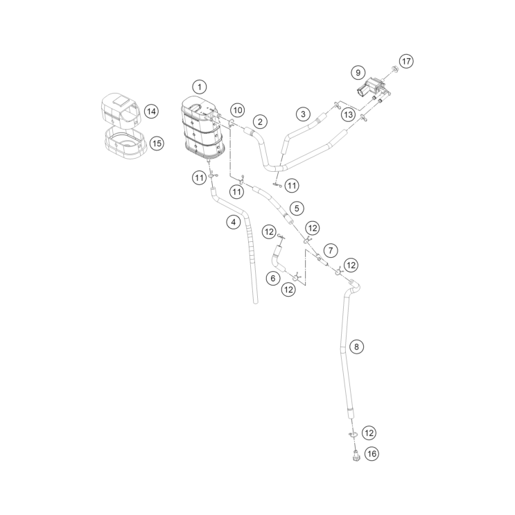 VUE ECLATEE FILTRE ANTI-POLLUTION HUSQVARNA 401 VITPILEN 2025