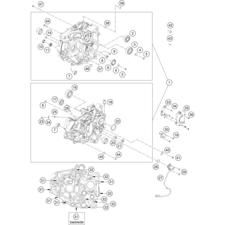 VUE ECLATEE CARTER MOTEUR HUSQVARNA 401 VITPILEN 2025