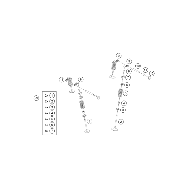 VUE ECLATEE GUIDE DE SOUPAPES HUSQVARNA 401 VITPILEN 2025