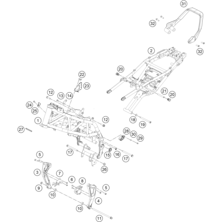 VUE ECLATEE CADRE HUSQVARNA...