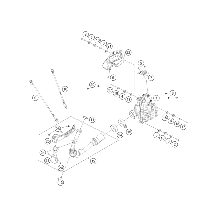 VUE ECLATEE ECHAPPEMENT HUSQVARNA 125 SVARTPILEN 2025