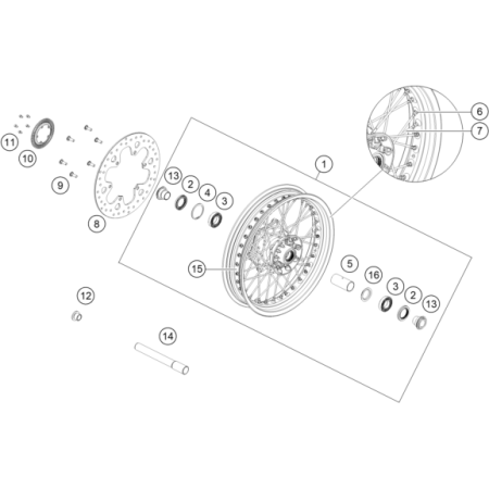 VUE ECLATEE ROUE AVANT...
