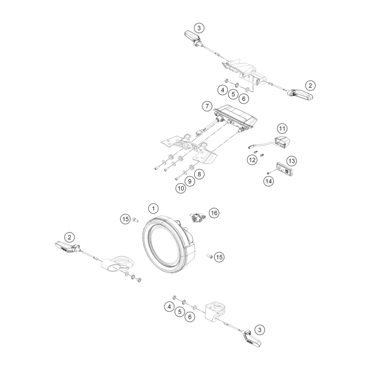 VUE ECLATEE ECLAIRAGE HUSQVARNA 125 SVARTPILEN 2025