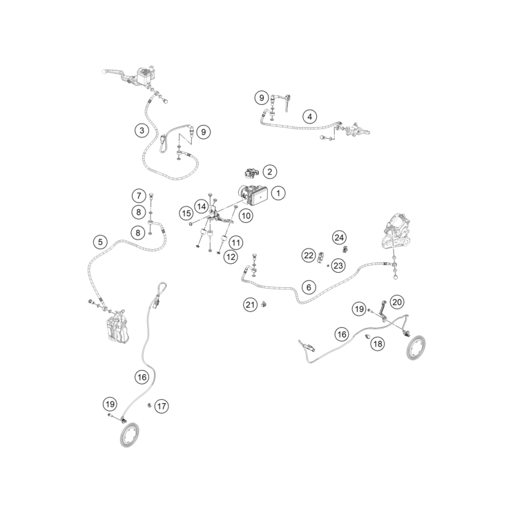 VUE ECLATEE SYSTÉME ANTIBLOCAGE HUSQVARNA 125 SVARTPILEN 2025