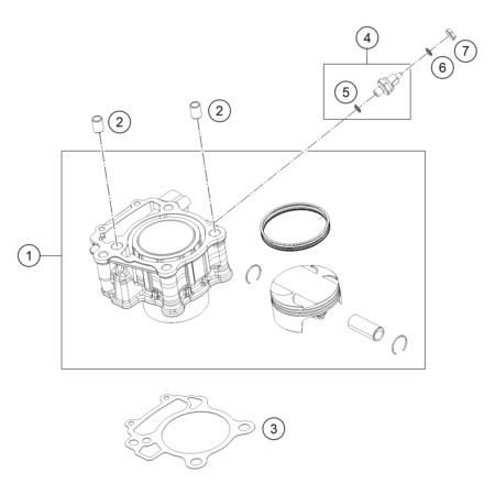 VUE ECLATEE CYLINDRE...