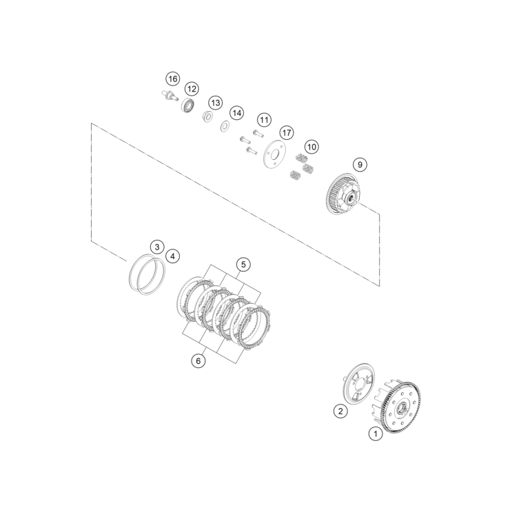 VUE ECLATEE EMBRAYAGE HUSQVARNA 125 SVARTPILEN 2025
