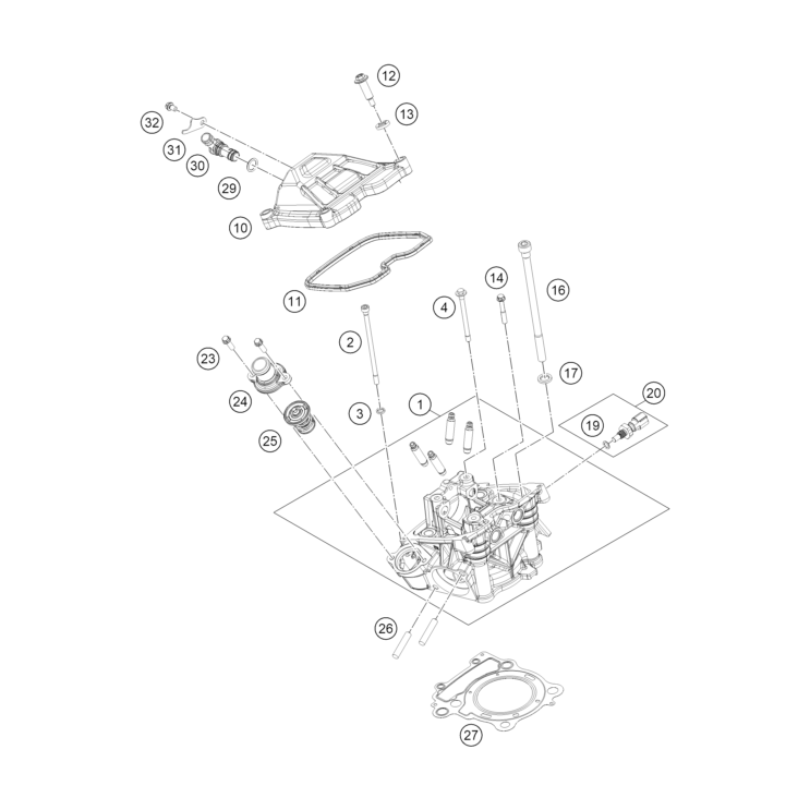 VUE ECLATEE CULASSE HUSQVARNA 125 SVARTPILEN 2025