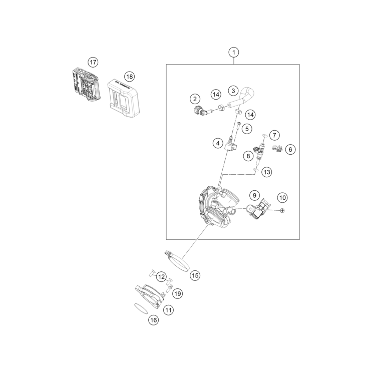 VUE ECLATEE CORPS D’INJECTION HUSQVARNA 125 SVARTPILEN 2025