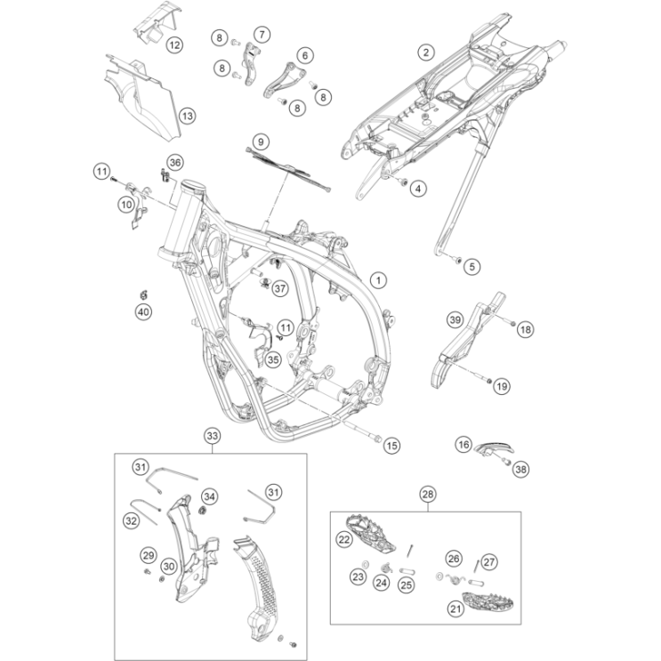 VUE ECLATEE CADRE HUSQVARNA 450 FS 2026
