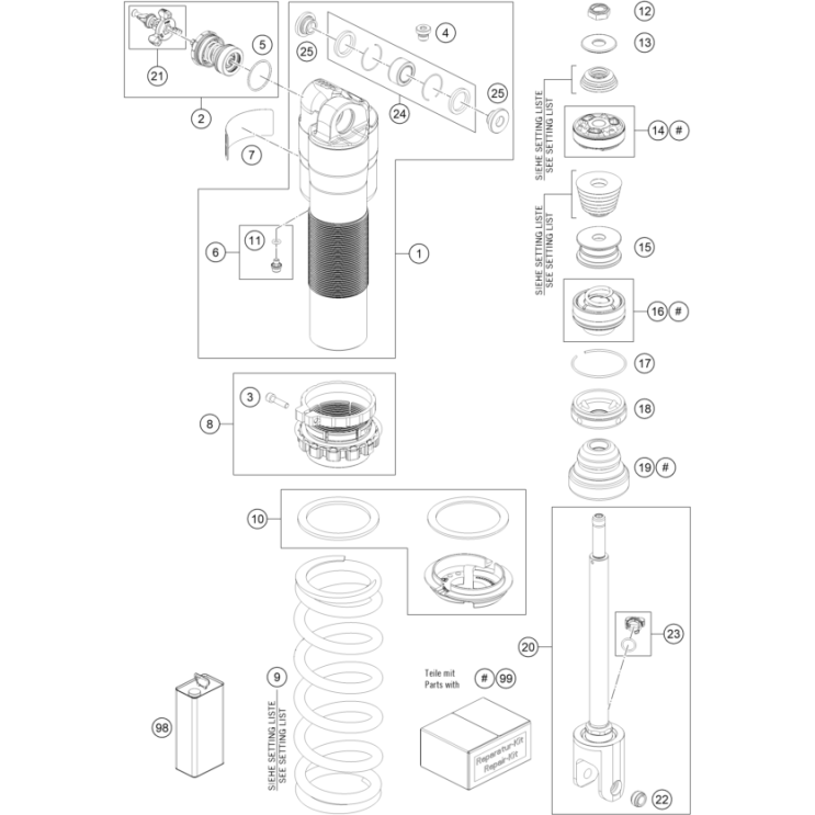 VUE ECLATEE AMORTISSEUR ECLATE HUSQVARNA 450 FS 2026