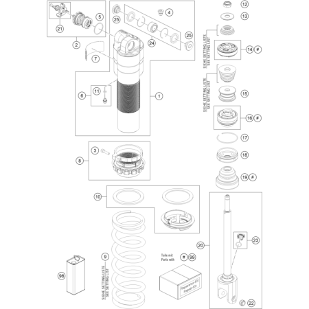 VUE ECLATEE AMORTISSEUR...
