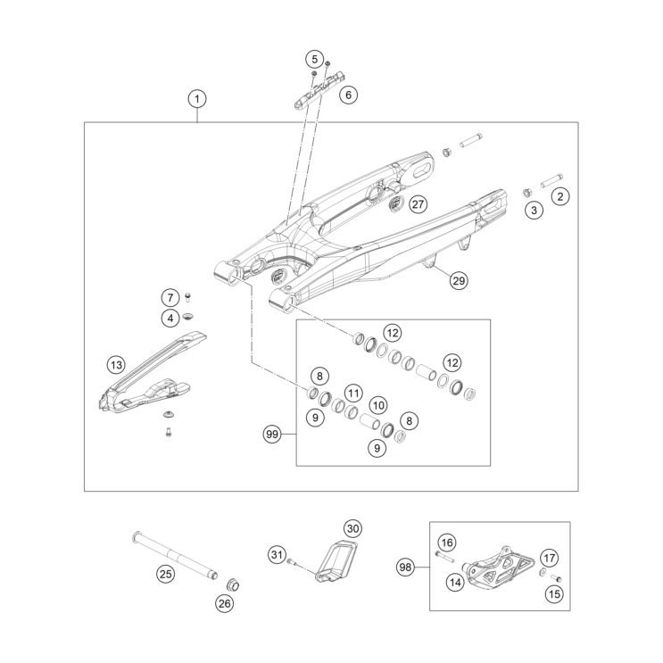 VUE ECLATEE BRAS OSCILLANT HUSQVARNA 450 FS 2026