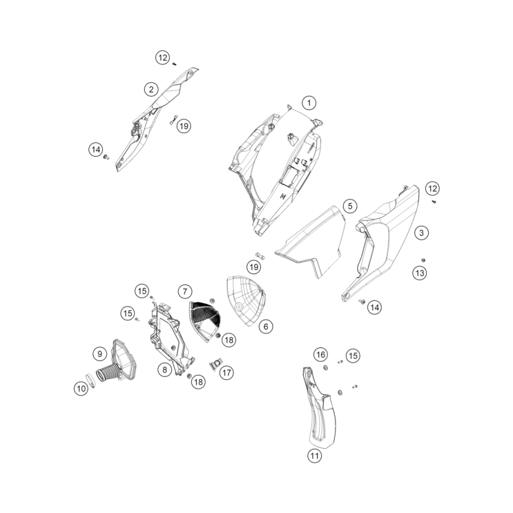 VUE ECLATEE FILTRE A AIR HUSQVARNA 450 FS 2026