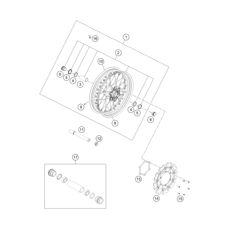 VUE ECLATEE ROUE ARRIERE HUSQVARNA 450 FS 2026