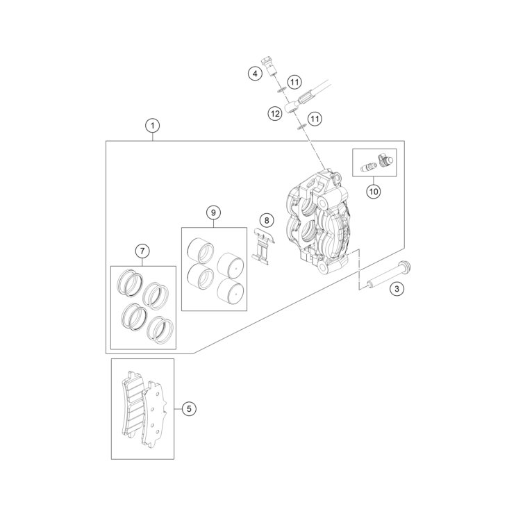 VUE ECLATEE ETRIER DE FREIN AVANT HUSQVARNA 450 FS 2026