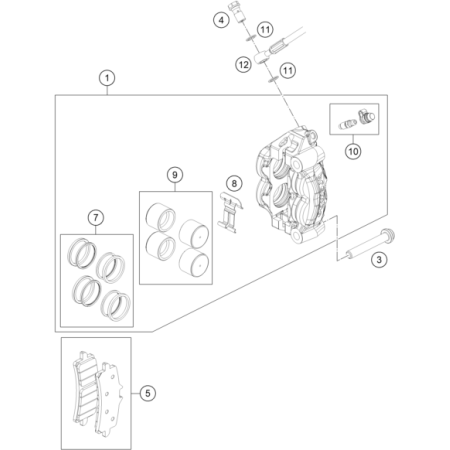 VUE ECLATEE ETRIER DE FREIN...