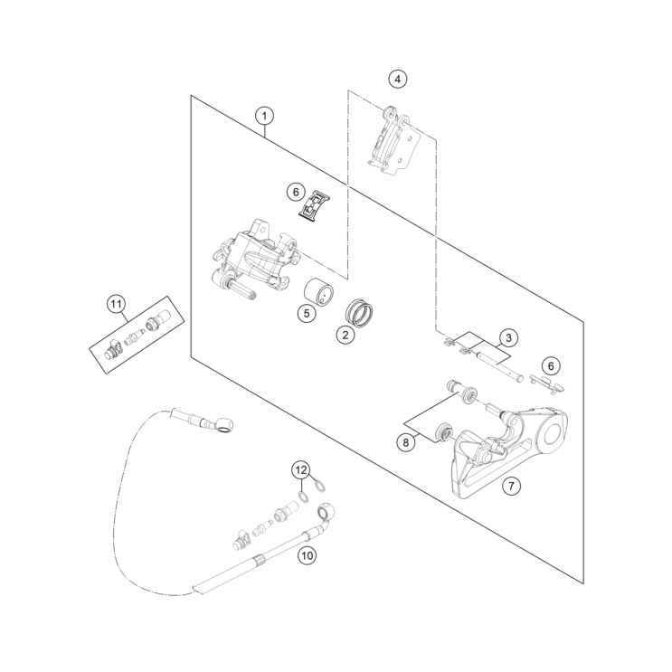 VUE ECLATEE ETRIER DE FREIN ARRIERE HUSQVARNA 450 FS 2026