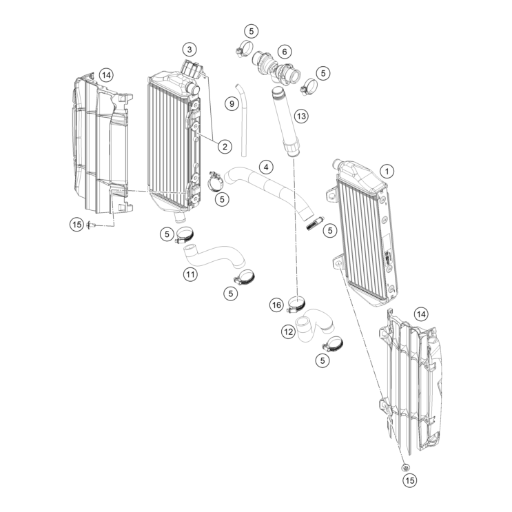VUE ECLATEE RADIATEURS HUSQVARNA 450 FS 2026
